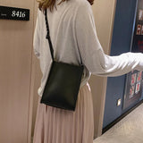 Women's Weave Strap Shoulder Bag Mini Phone Purse