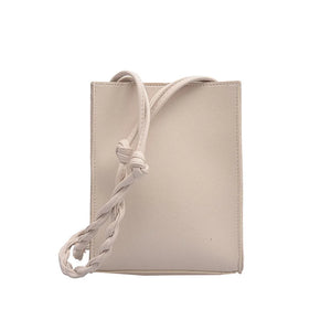 PU Leather Crossbody Bags for Women Weave Strap Shoulder Bag High Mini Phone Pur