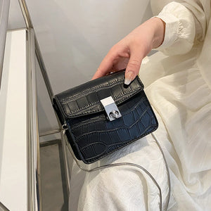 Crocodile Pattern Crossbody Bag for Women Mini Handbag