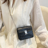 Crocodile Pattern Crossbody Bag for Women Mini Handbag