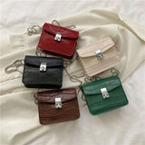 Crocodile Pattern Crossbody Bag for Women Mini Handbag