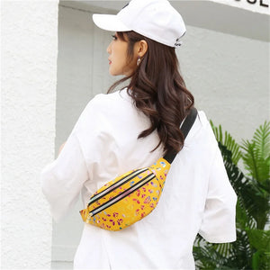 Printed Waist Bag Women Fanny Pack Colorful Girl Bum Messenger Chest Bags
