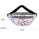 Printed Waist Bag Women Fanny Pack Colorful Girl Bum Messenger Chest Bags