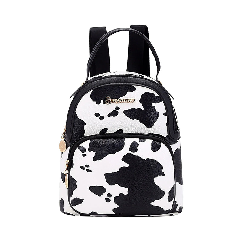 Leopard Print Mini Backpack for Girls Small Shoulder Bag Women Travel Bag