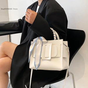 Vintage Solid Shoulder Bag for Women, PU Leather Handbag Totes