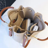Women's Pu Leather Handbag Fashionable Tote Shoulder Bag