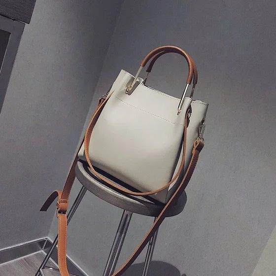 Women's Pu Leather Handbag Fashionable Tote Shoulder Bag