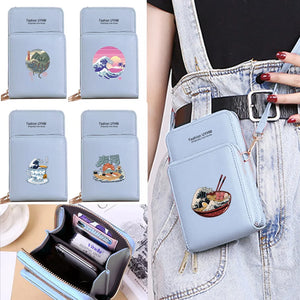 PU Leather Phone Bags Women's Wallet Card Touch Screen Tote Purse Female