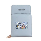 PU Leather Phone Bags Women's Wallet Card Touch Screen Tote Purse Female