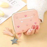 Short Ladies Wallet with Tassel Small Wallet