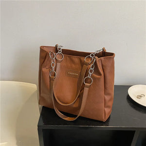 Women's PU Leather Shoulder Bag Large Tote Handbags