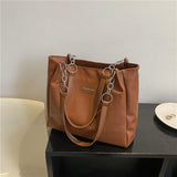 Women's PU Leather Shoulder Bag Large Tote Handbags