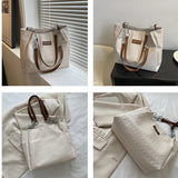 Women's PU Leather Shoulder Bag Large Tote Handbags