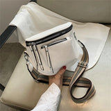 Women's Soft Messenger Bag Wide Shoulder Strap Handbag Crossbody Purse