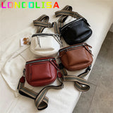 Women's Soft Messenger Bag Wide Shoulder Strap Handbag Crossbody Purse