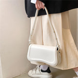 PU Leather Underarm Bag Purse Flap Handbag Women Shoulder Crossbody Bags