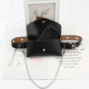 PU Leather Waist Bag Women Belt Messenger Bags Belt Bag Girl Crossbody