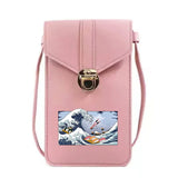 Wave Print Crossbody Phone Bag Coin Purse Waterproof Card Holder Wallet