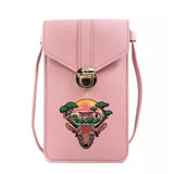 Japan Print Crossbody Bag Touch Phone Purse Card Holder