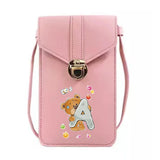 Bear Letter Print Crossbody Mobile Phone Wallet Coin Purse