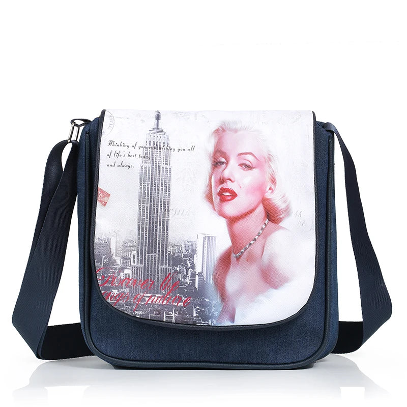 3D Printed Small Shoulder Bag Women Crossbody Flap Messenger Purse