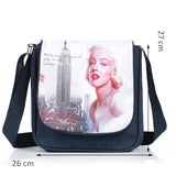 3D Printed Small Shoulder Bag Women Crossbody Flap Messenger Purse