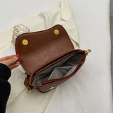 Vintage Saddle Bag Chains Shoulder Bag Crossbody Bags Purses