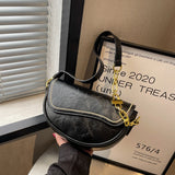 Vintage Saddle Bag Chains Shoulder Bag Crossbody Bags Purses