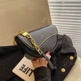 Vintage Saddle Bag Chains Shoulder Bag Crossbody Bags Purses