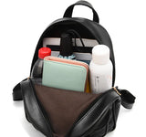 Women's Pu Travel Set Bag Backpack with Clutch Bags
