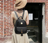 Women's Pu Travel Set Bag Backpack with Clutch Bags