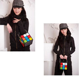Cube Shape Shoulder Bag Colorful Crossbody Purse Clutch