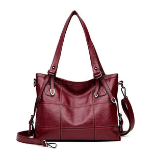 Soft PU Leather Women Handbag Shoulder Crossbody Top-handle Bag