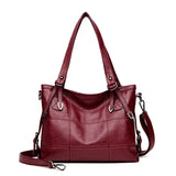 Soft PU Leather Women Handbag Shoulder Crossbody Top-handle Bag