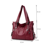 Soft PU Leather Women Handbag Shoulder Crossbody Top-handle Bag