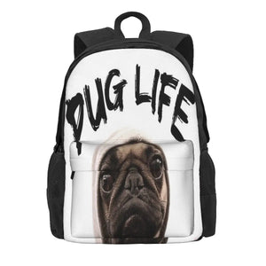 Pug Life Backpacks Men's & Women's Unisex Eco-Friendly Bag
