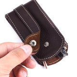 Leather Keychain Wallet Car Key Holder Organizer Case