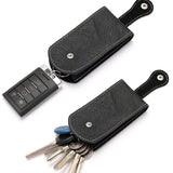 Leather Keychain Wallet Car Key Holder Organizer Case
