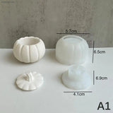 Halloween Pumpkin Jar with Lid Silicone Mold for DIY Crafts