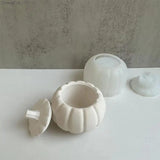 Halloween Pumpkin Jar with Lid Silicone Mold for DIY Crafts