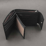 Punk Biker Skull Men's Leather Wallet with Chain