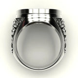 Punk Men's Dual Metal Soldier Dragon Ring Jewelry