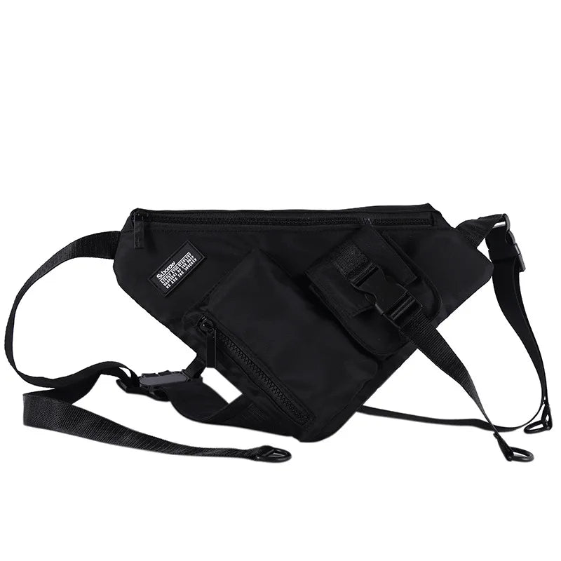 Punk Hip Hop Techwear Tactical Crossbody Bag Waterproof Chest Bag