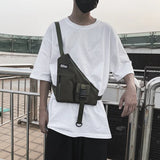 Punk Hip Hop Techwear Tactical Crossbody Bag Waterproof Chest Bag