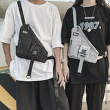 Punk Hip Hop Techwear Tactical Crossbody Bag Waterproof Chest Bag