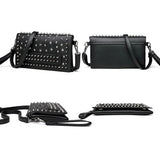 Punk Rock Style Female Evening Clutch Bags Women Rivet Star Shoulder Bag