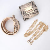 Punk Silver Pin Buckle Strap Belt Shoulder Bag Phone Pouch Waist Bags Women