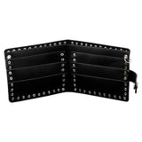 Punk Studded Skull Biker Leather Wallet Mens Clip Chain