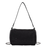Punk Style Silver Women Diamonds Tote Bag Rhinestone Purse Small Crossbody