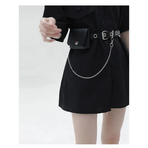 Punk Style Belt Pocket Chain Casual Dress Jeans Waist Bag